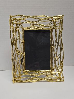 Michael Aram Gold Branch Design Photo Frame Fits 5"x7" Photo EUC